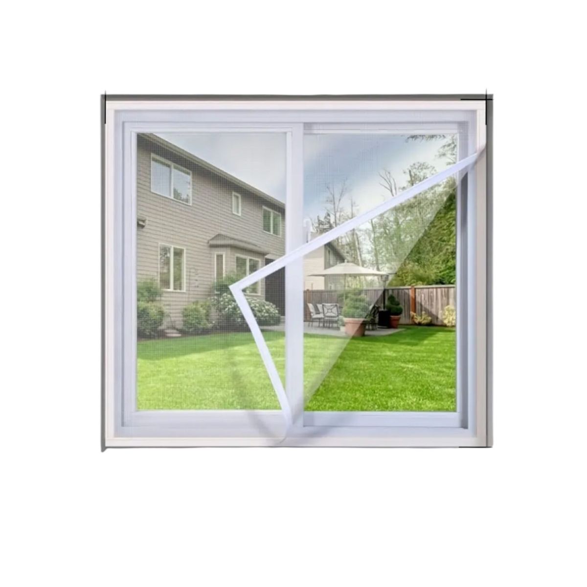 OEM - Malla Mosquitera Cortina Con Cierre Iman 150x200cm