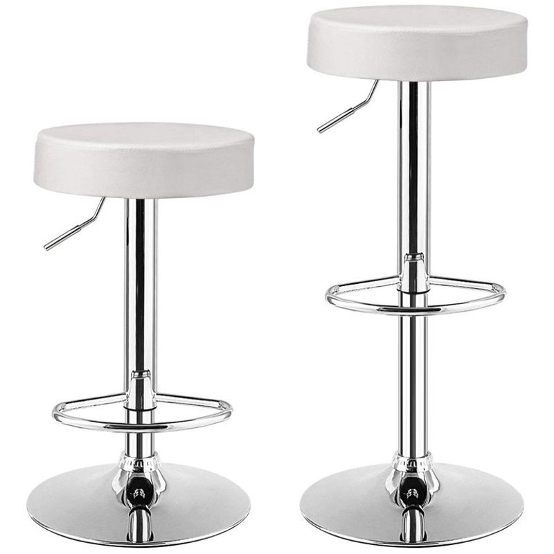 MOBOI - Pack 2 Taburetes Piso Bar Altura Regulable Blancos