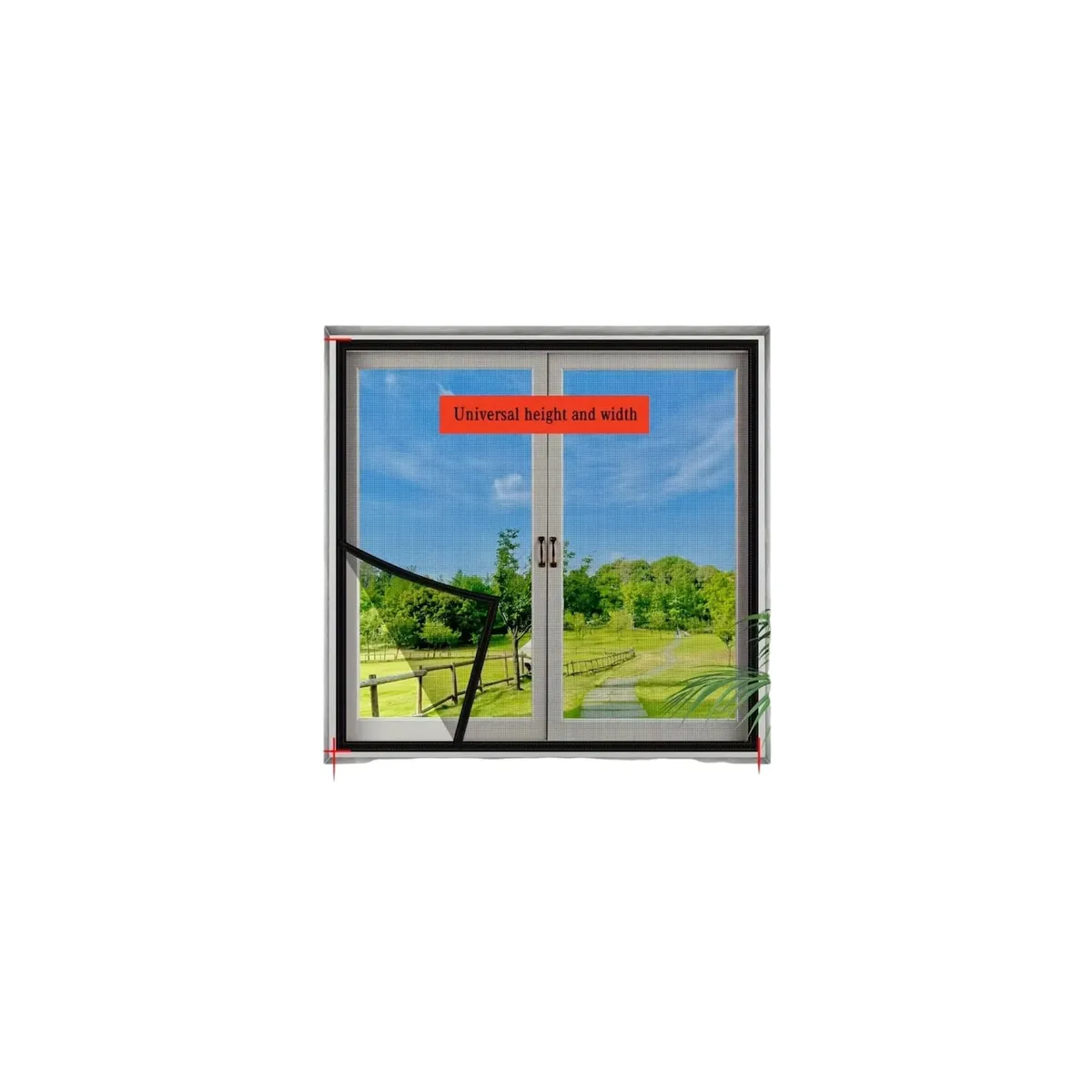 OEM - Malla Mosquitera Cortina Con Cierre Iman 150x200cm