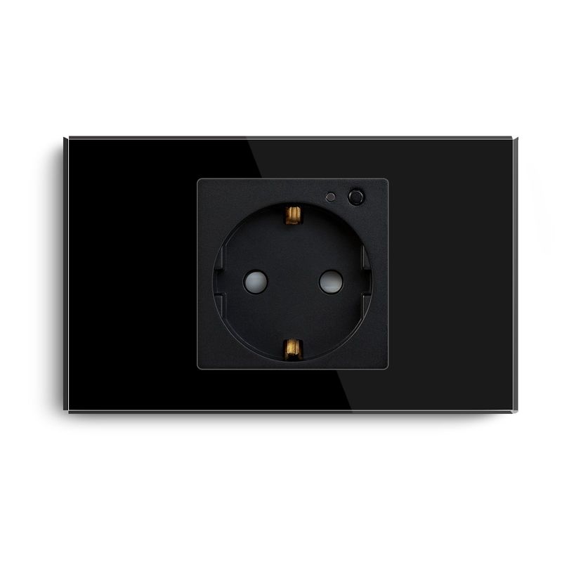 GENERICO - Enchufe de pared Inteligente 1 Entrada Europeo - Negro