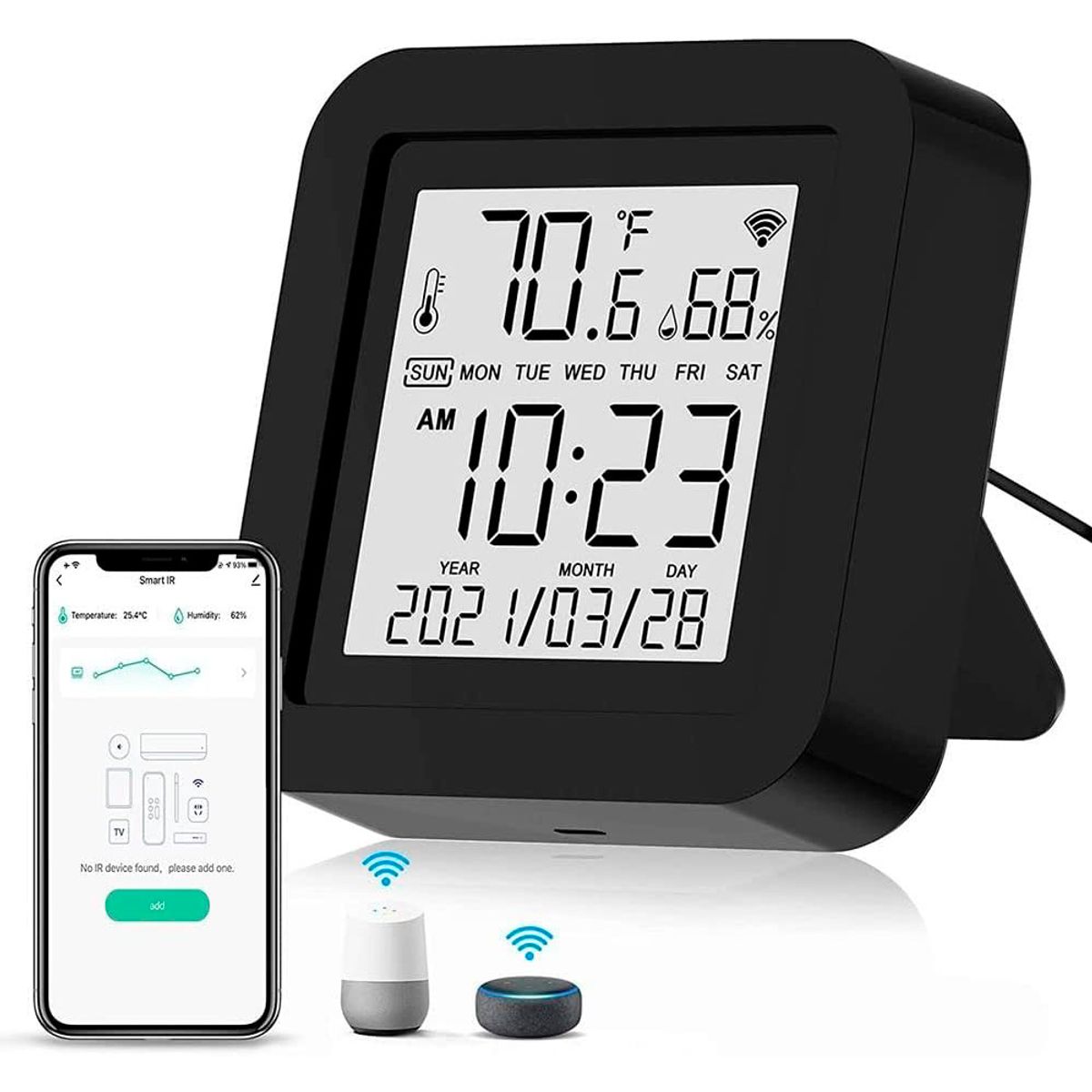 GENERICO - Control Remoto Wi-fi Sensor Temperatura Humedad