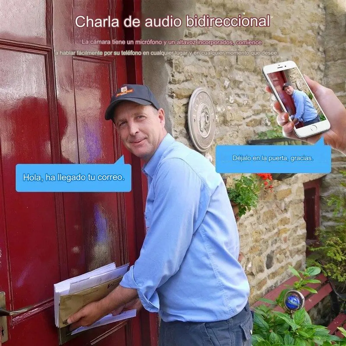 GENERICO - Cámara exterior fija con foco WI-FI