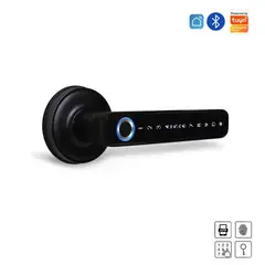 GENERICO - Cerradura inteligente H168 Bluetooth + 5572 Negra nickel