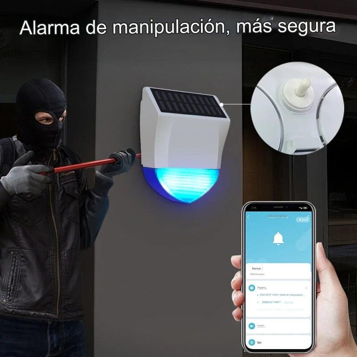 GENERICO - Sirena WI-FI con Panel Solar 