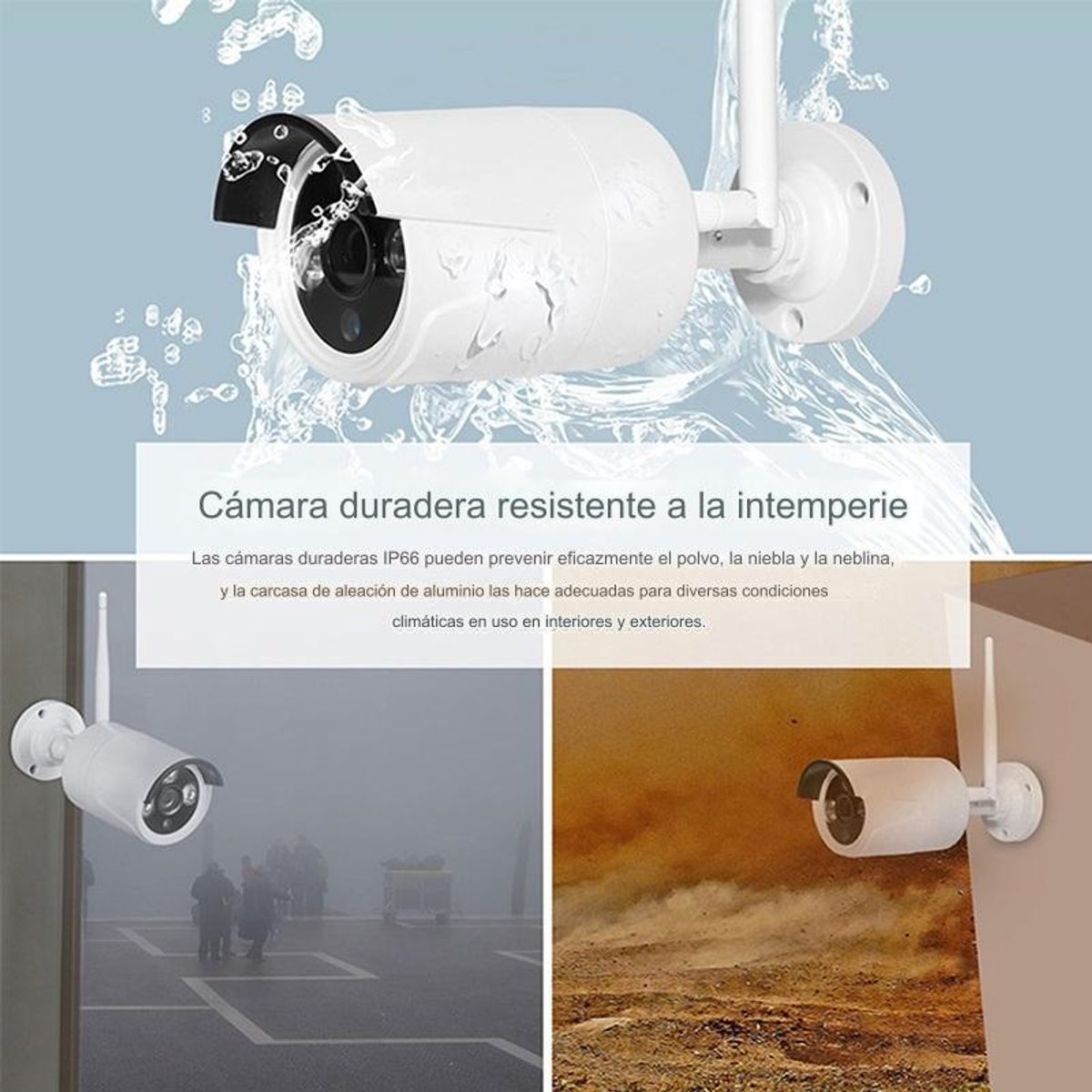 GENERICO - Nvr 4ch + 4 cámaras WI-FI 20MP