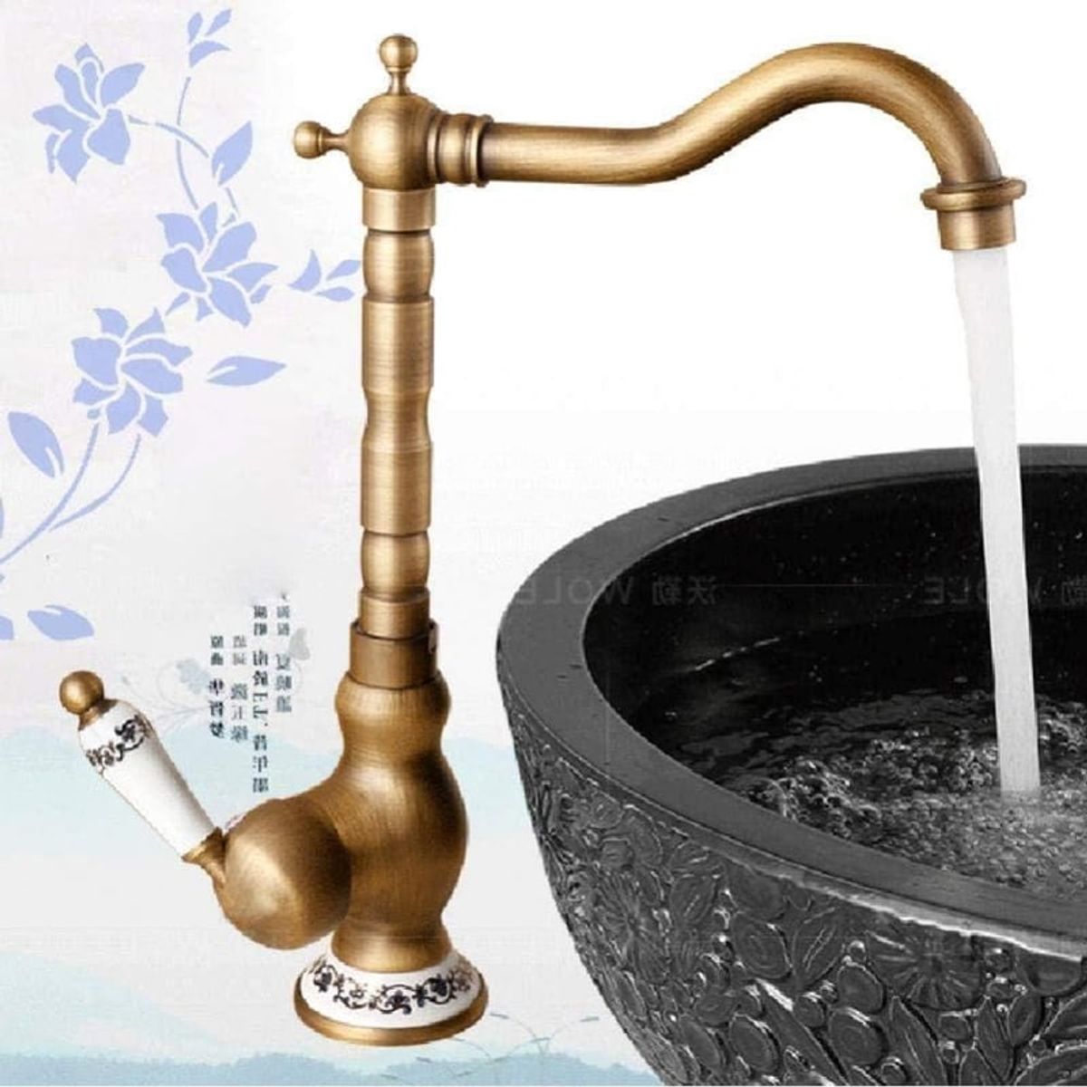 BITART - Grifería de Lavaplatos y Cocina de Cobre Estilo de Calabaza Cerámica