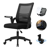 Silla De Escritorio Emilia Oficina Ergonomica Acolchada Color Negro