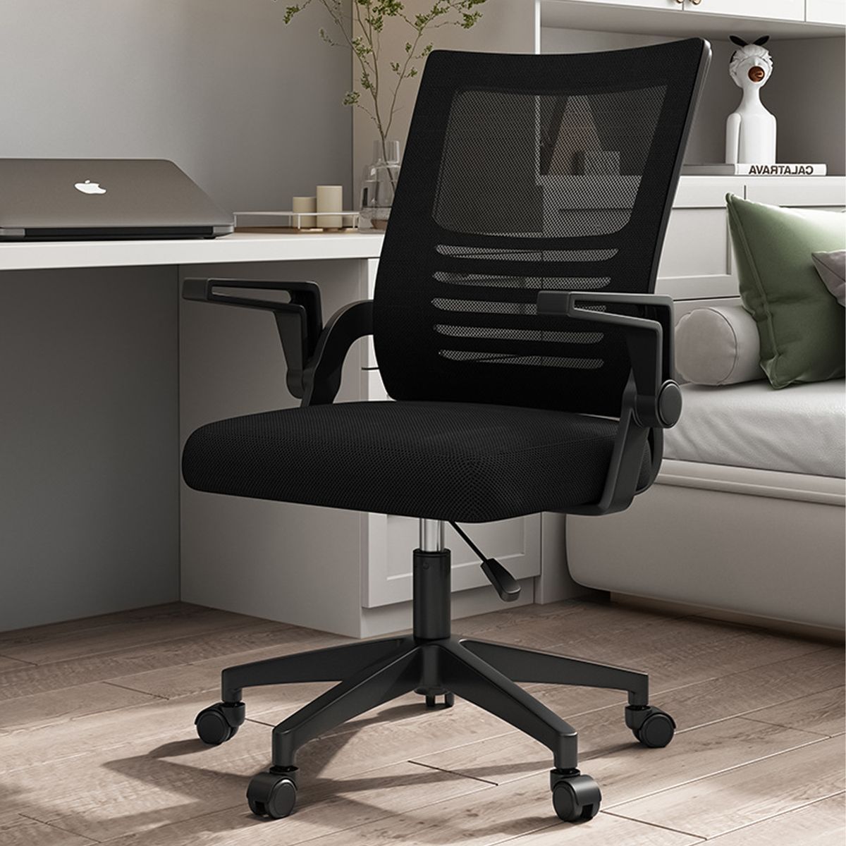 VIDITA - Silla De Escritorio Emilia Oficina Ergonomica Acolchada Color Negro