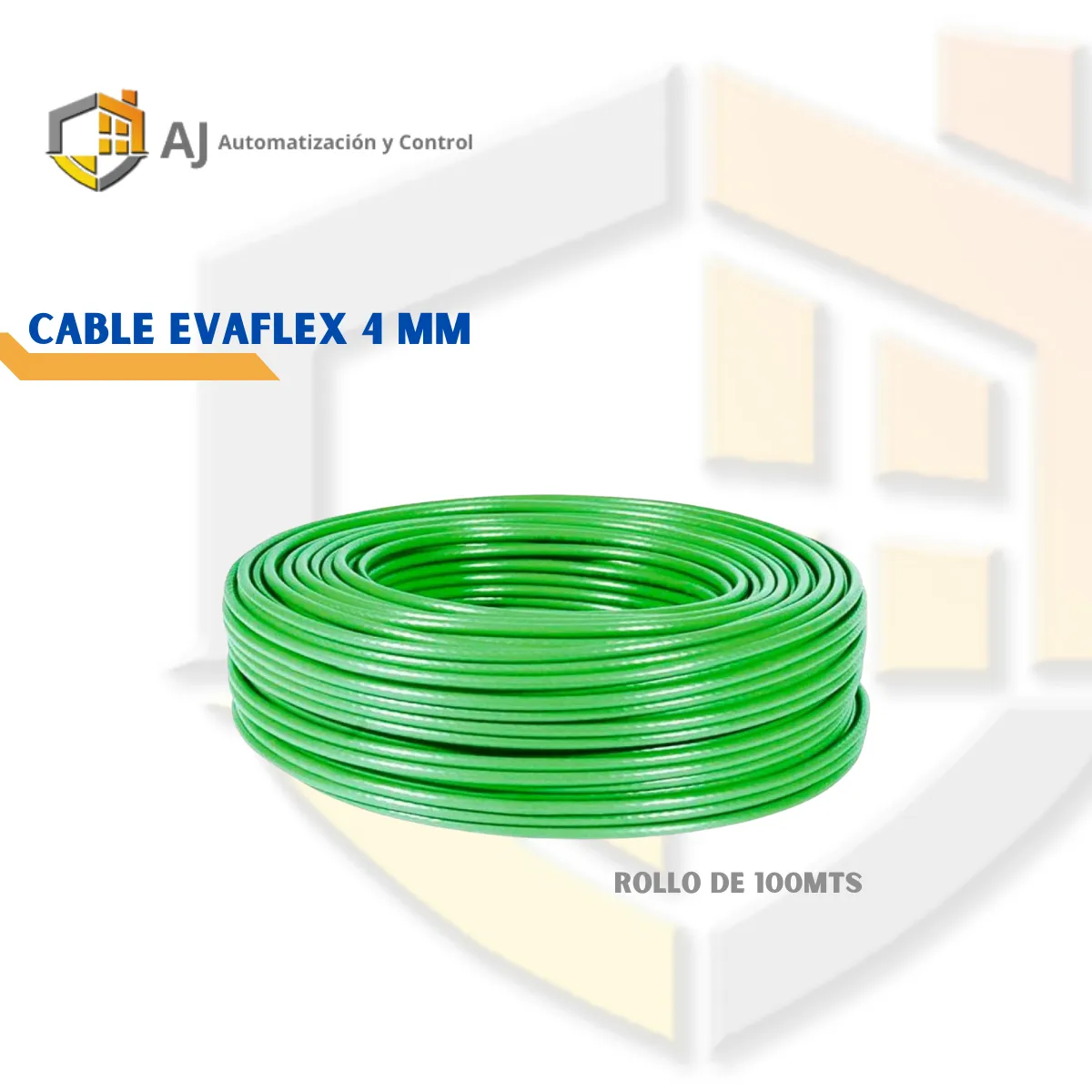 GENERICO - Cable Eva Flex Libre de Halogeno 4mm H07Z1-K  100 Metros Verde