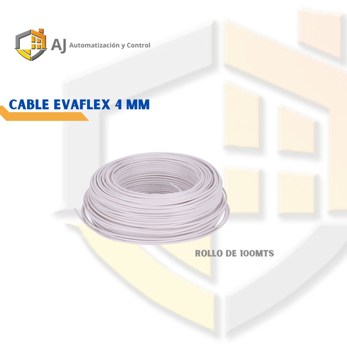 EVAFLEX - Cable Eva Flex Libre de Halogeno 4mm H07Z1-K  100 Metros Blanco