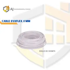 GENERICO - Cable Eva Flex Libre de Halogeno 4mm H07Z1-K 100 Metros Blanco