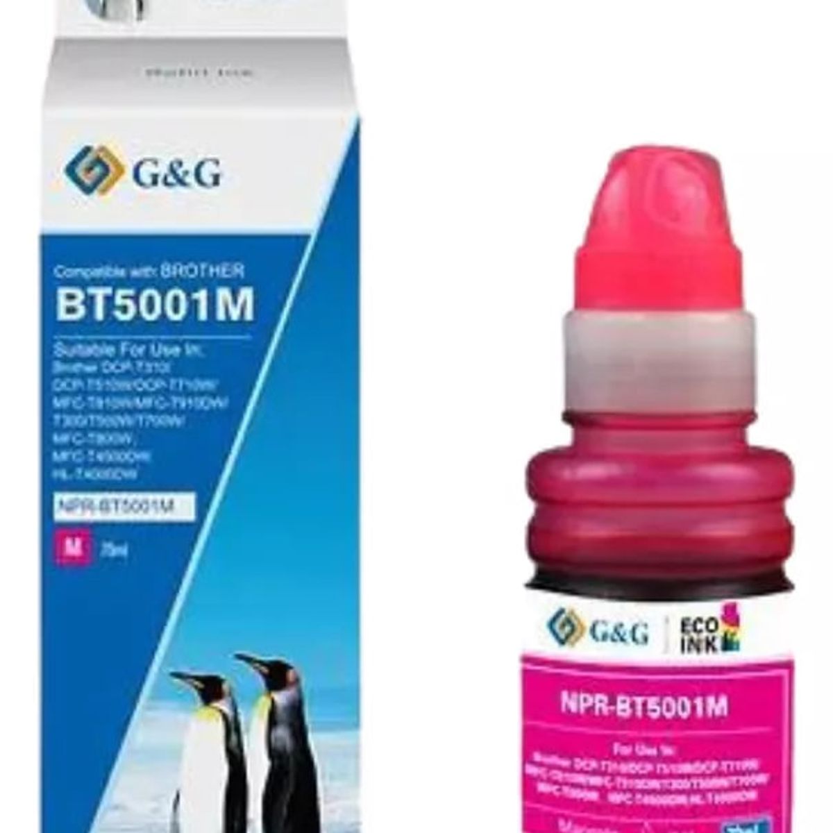 GENERICO - Tinta Para Brother BT5001 Magenta Semipigmentados 70 ml G&G