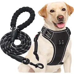 GENERICO - Pechera Perro Arnes Anti Tirones Reflectante Con Correa XL
