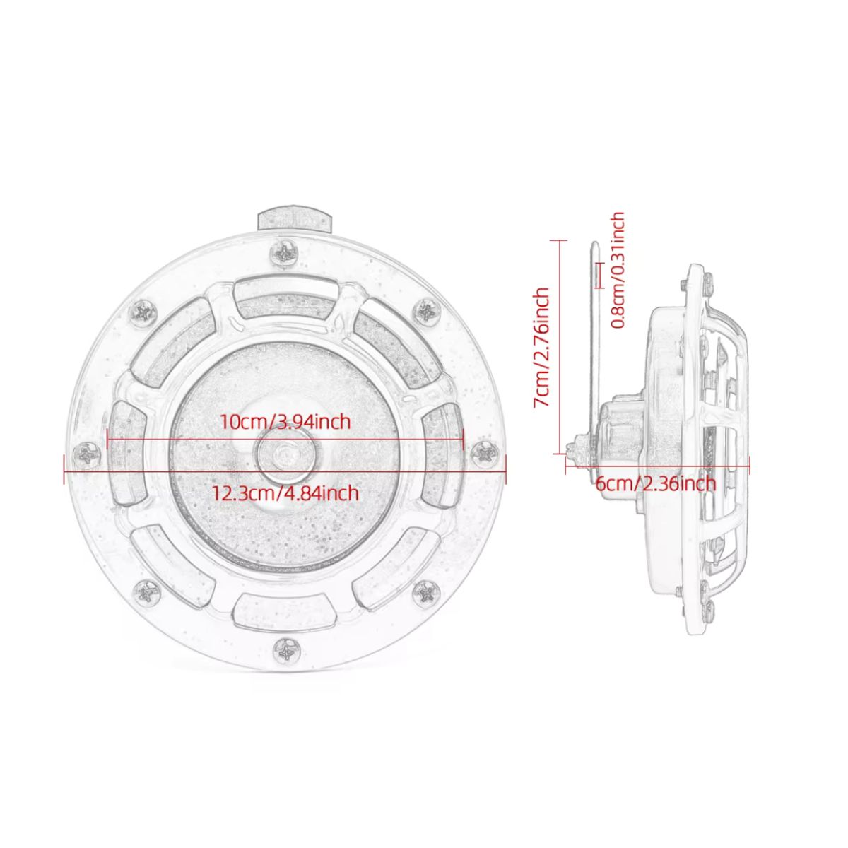 GENERICO - Par de Bocinas Tipo Hella Sonido Potente Tuning Universal