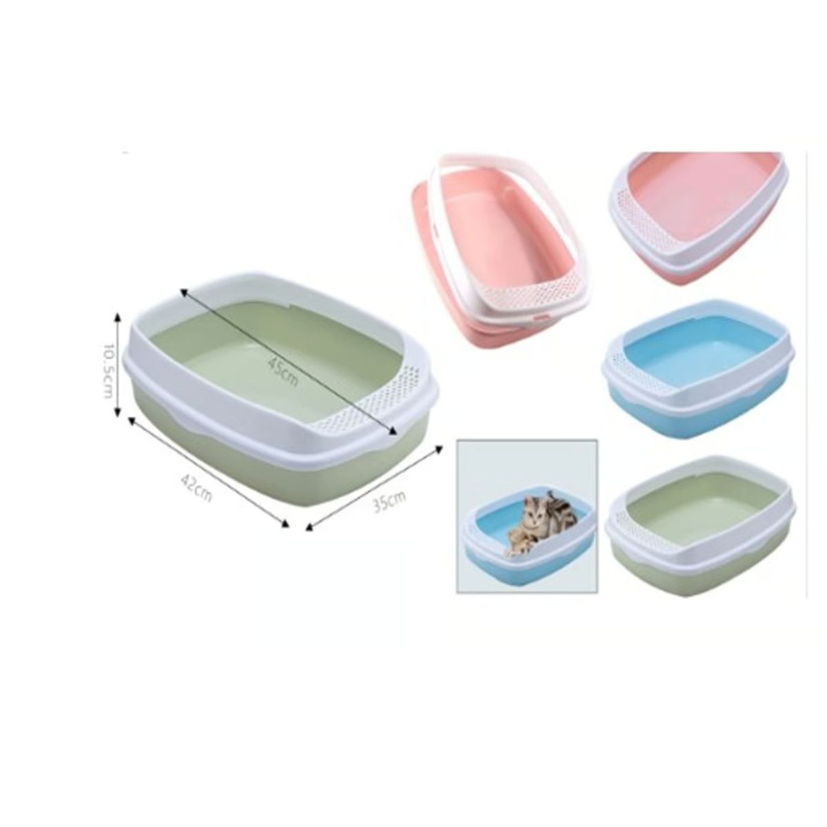 GENERICO - Areneros Para Gatos Celeste Con Pala