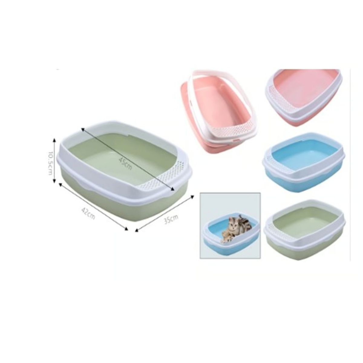 GENERICO - Areneros Para Gatos Celeste Con Pala