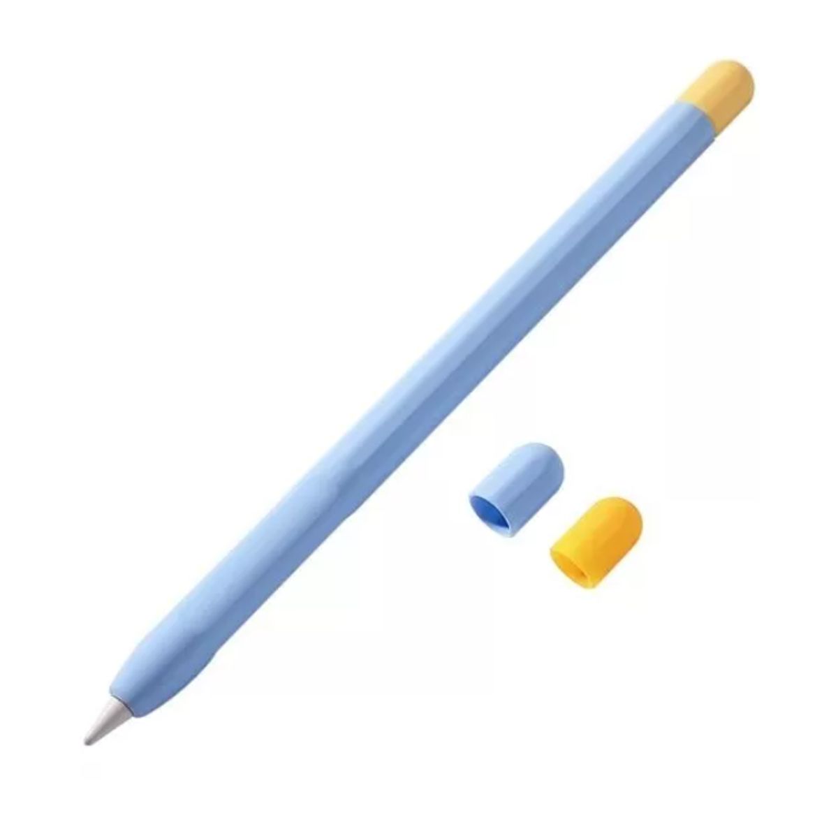 GENERICO - Funda Bicolors De Silicona Para Apple Pencil 1, 2 Generacion-AZUL