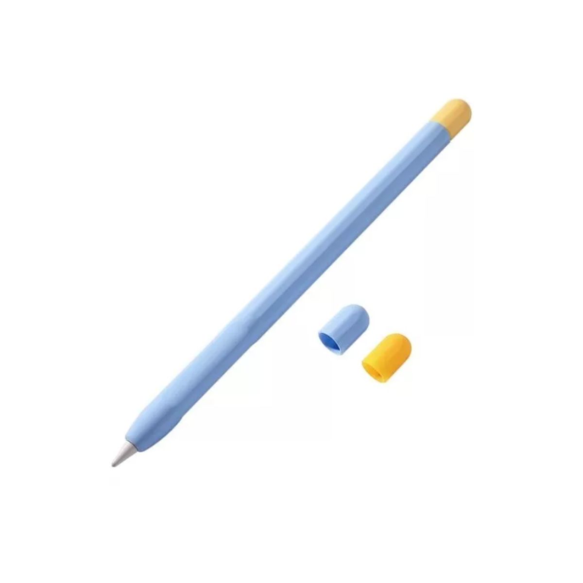 GENERICO - Funda Bicolors De Silicona Para Apple Pencil 1, 2 Generacion-AZUL