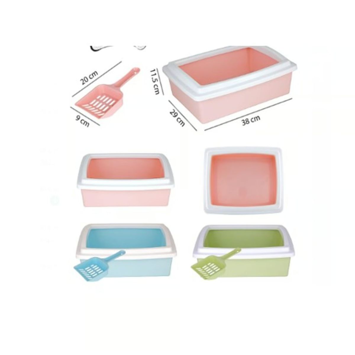 GENERICO - Areneros Para Gatos Rosa Claro Higiene