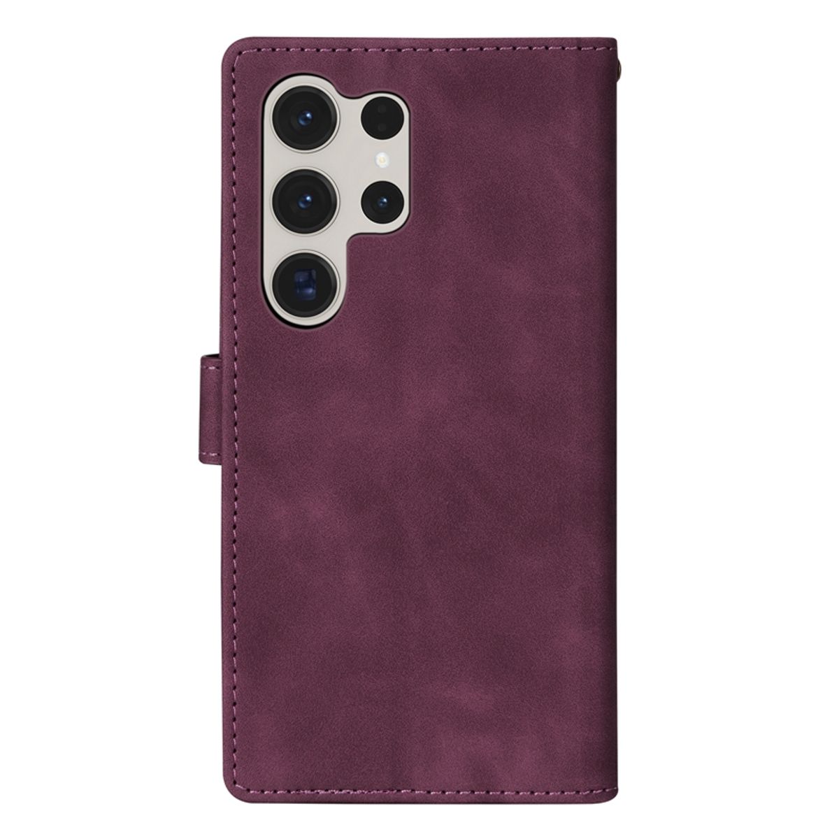 GENERICO - Carcasa Flip Cover compatible con Samsung Galaxy S24 Ultra Burdeo