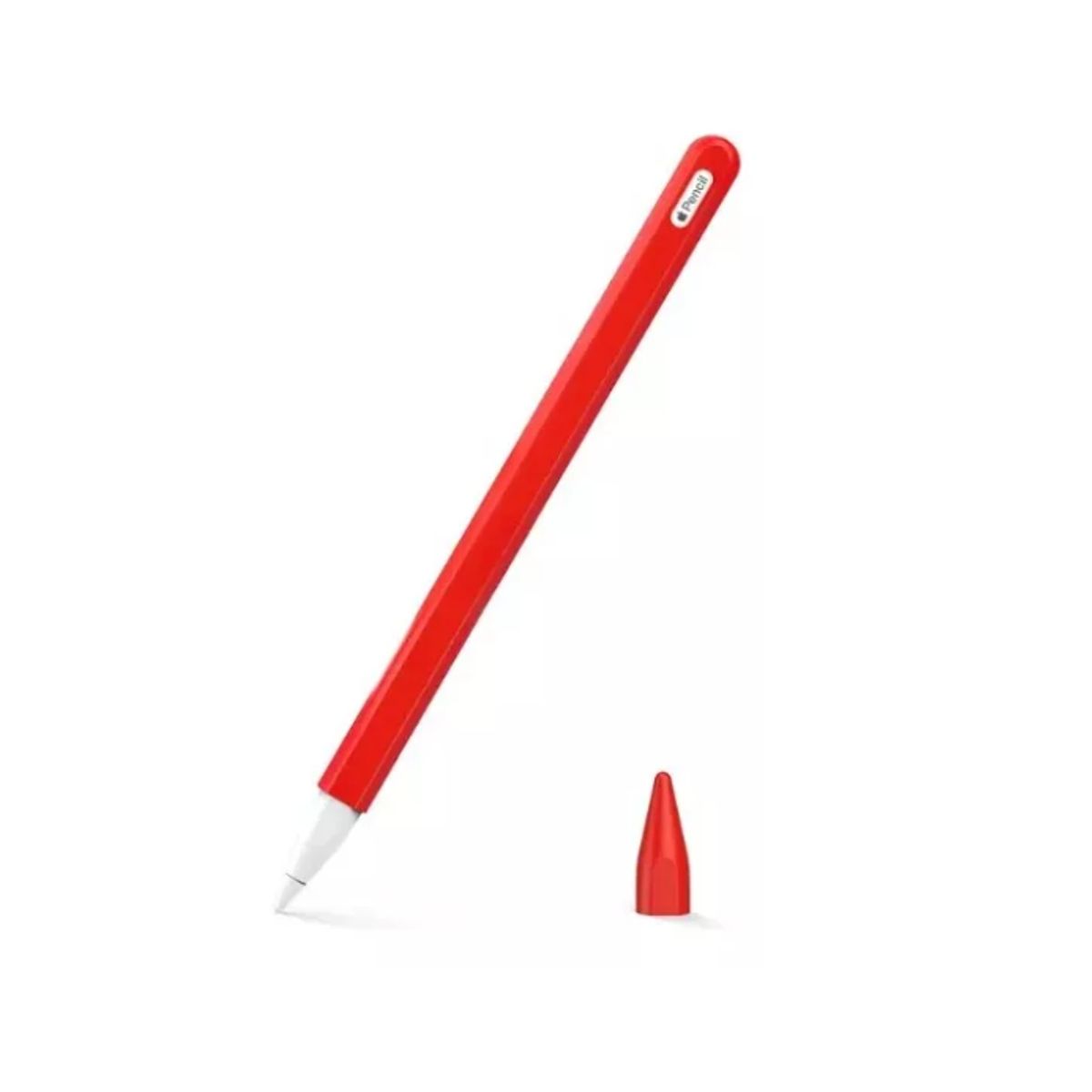 GENERICO - Funda De Silicona Suave Para Apple Pencil 2 Gen-ROJO
