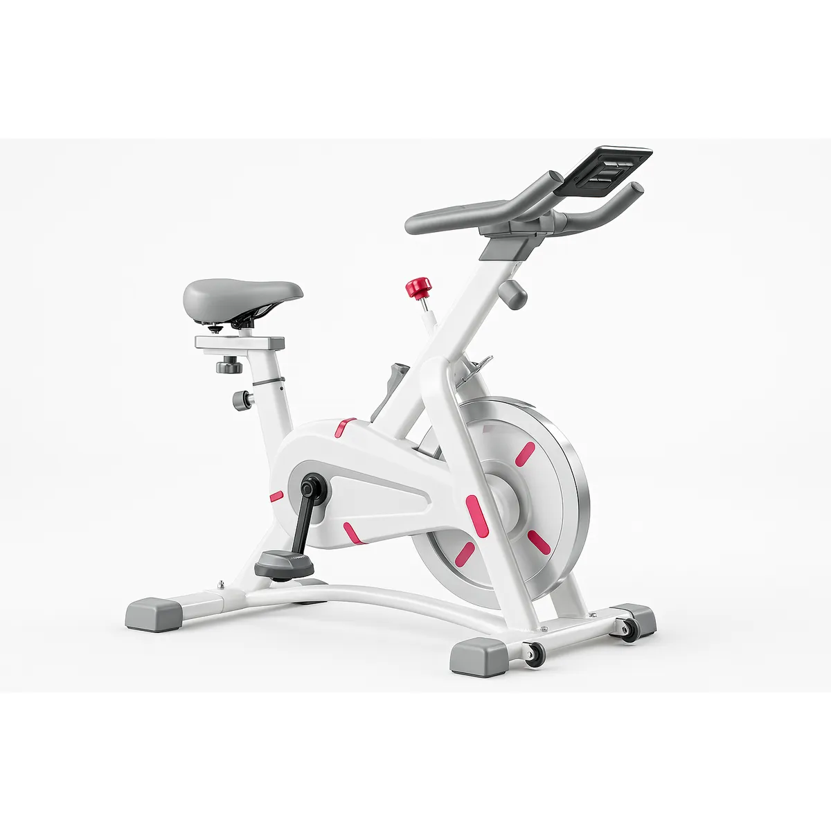 EASY FIT - Bicicleta Ejercicio Grande Movimiento Fijo Giratoria Blanco