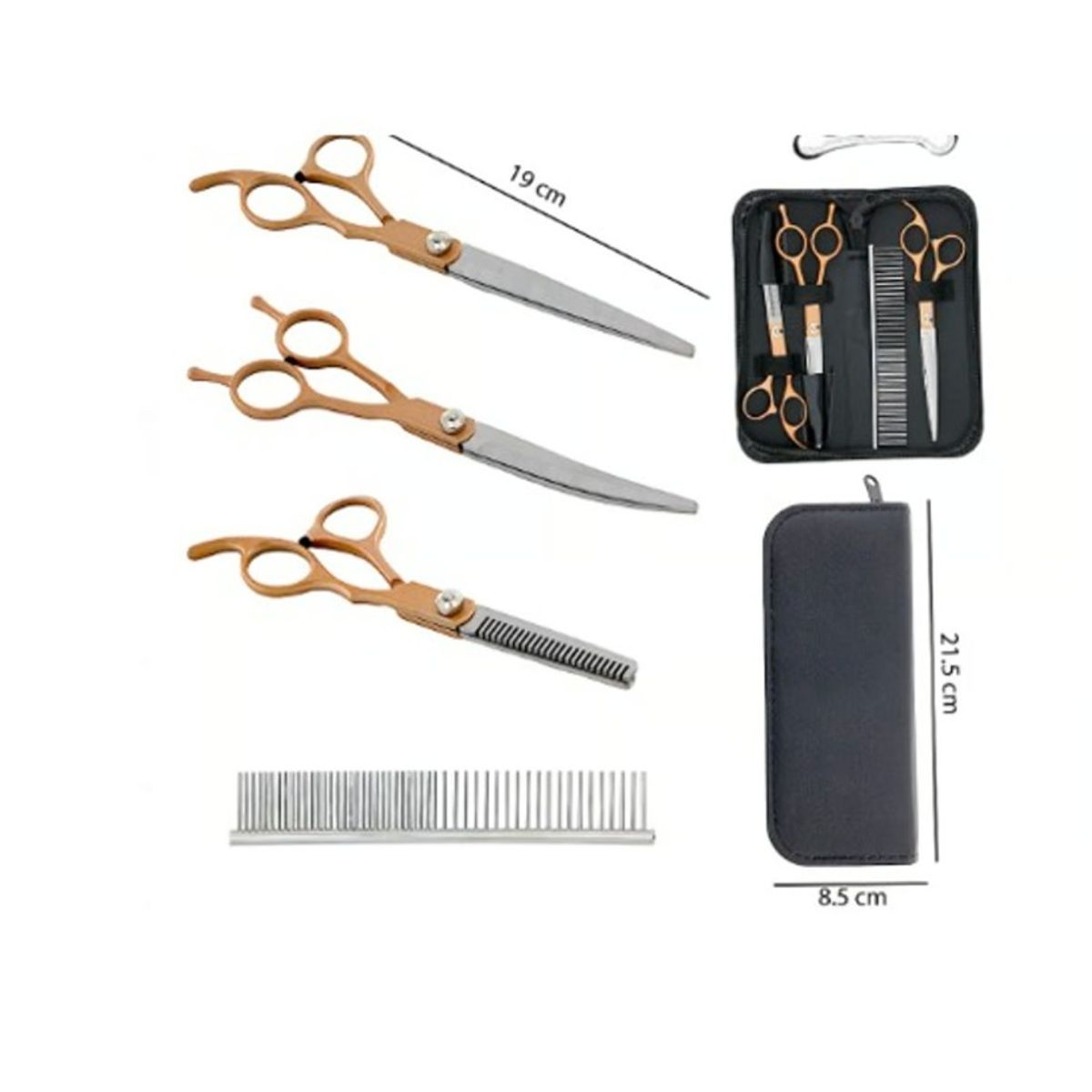 GENERICO - Set De Tijera Para Mascota 19cm