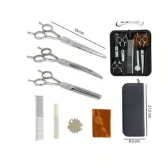 GENERICO - Set De Tijera Para Mascotas 19cm Plateada