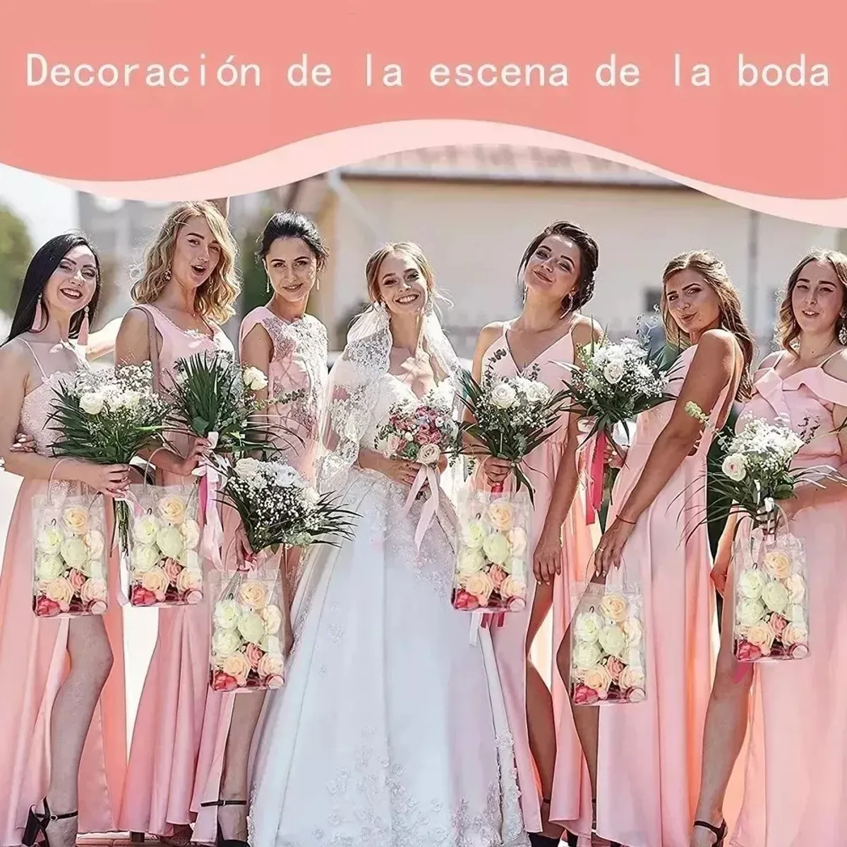 MUNDO MAGIA - 20 Bolsa Regalo Con Asa Transparente Reutilizabledecoracion