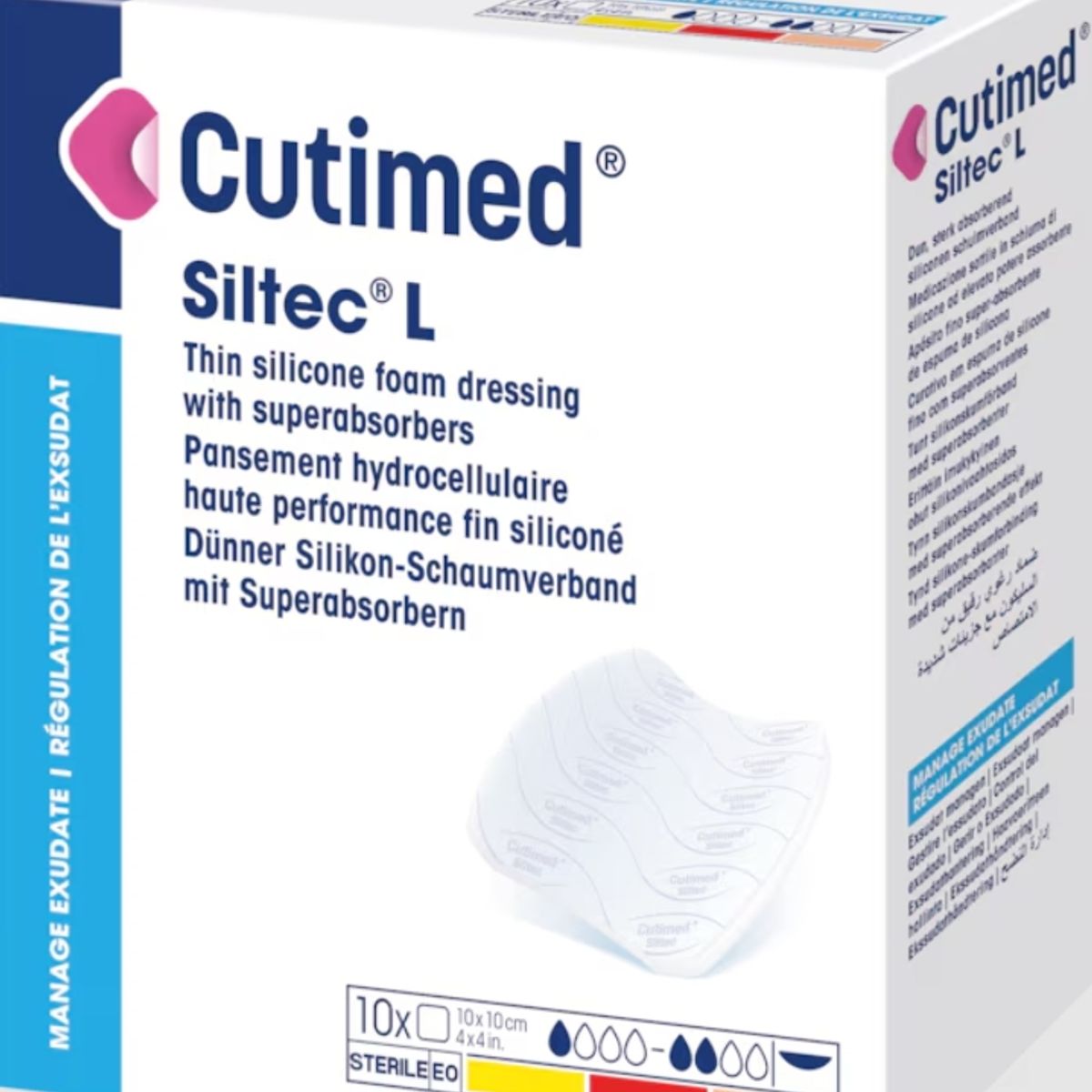 BSN MEDICAL - Aposito Espuma Silicona Cutimed Siltec L 10x10 Cm Unidad