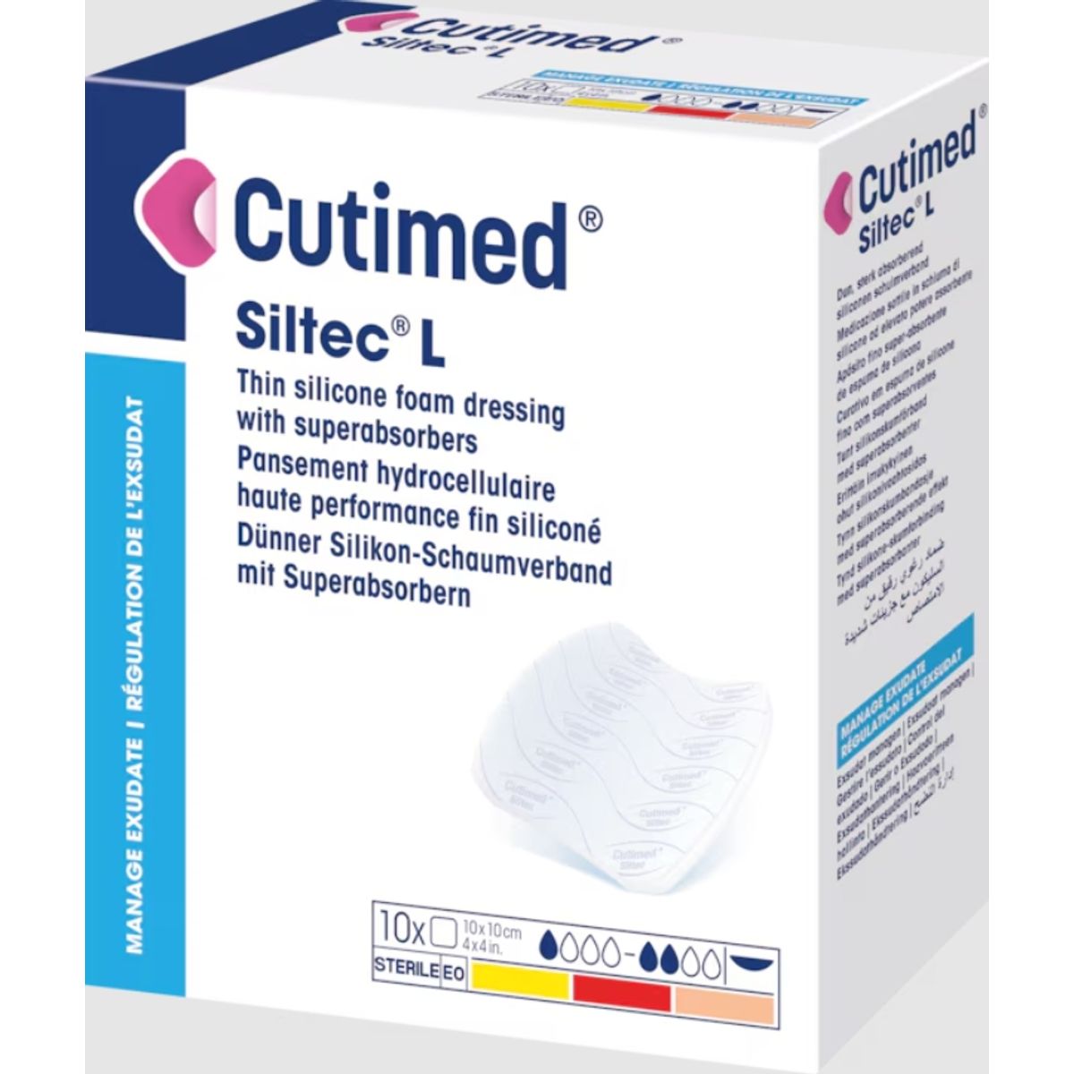 BSN MEDICAL - Aposito Espuma Silicona Cutimed Siltec L 10x10 Cm Unidad