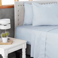 Jgo.Sábanas Polycotton Super King -144 hilos 4 piezas - Celeste