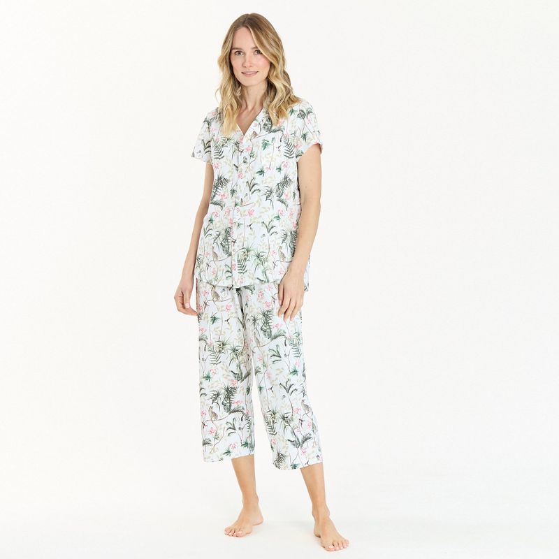 BARBIZON - Pijama de Mujer Malinas Capri Verde