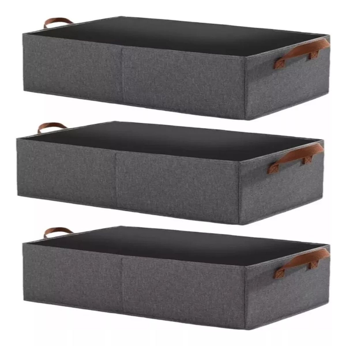 MUNDO MAGIA - 3x Bolsas Organizador Ropa Caja Plegable Asa Almacenamiento