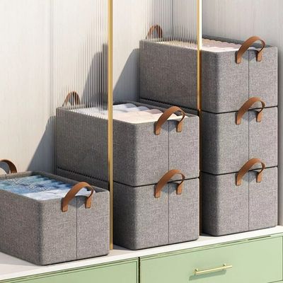 Imagen 2 del producto 3x Bolsas Organizador Ropa Caja Plegable Asa Almacenamiento