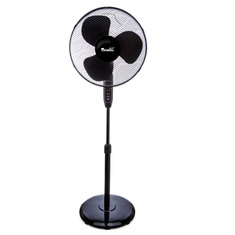 KENDAL Ventilador De Pie 16 Pulgadas 3Vel Control Remoto Negro KFR-16P