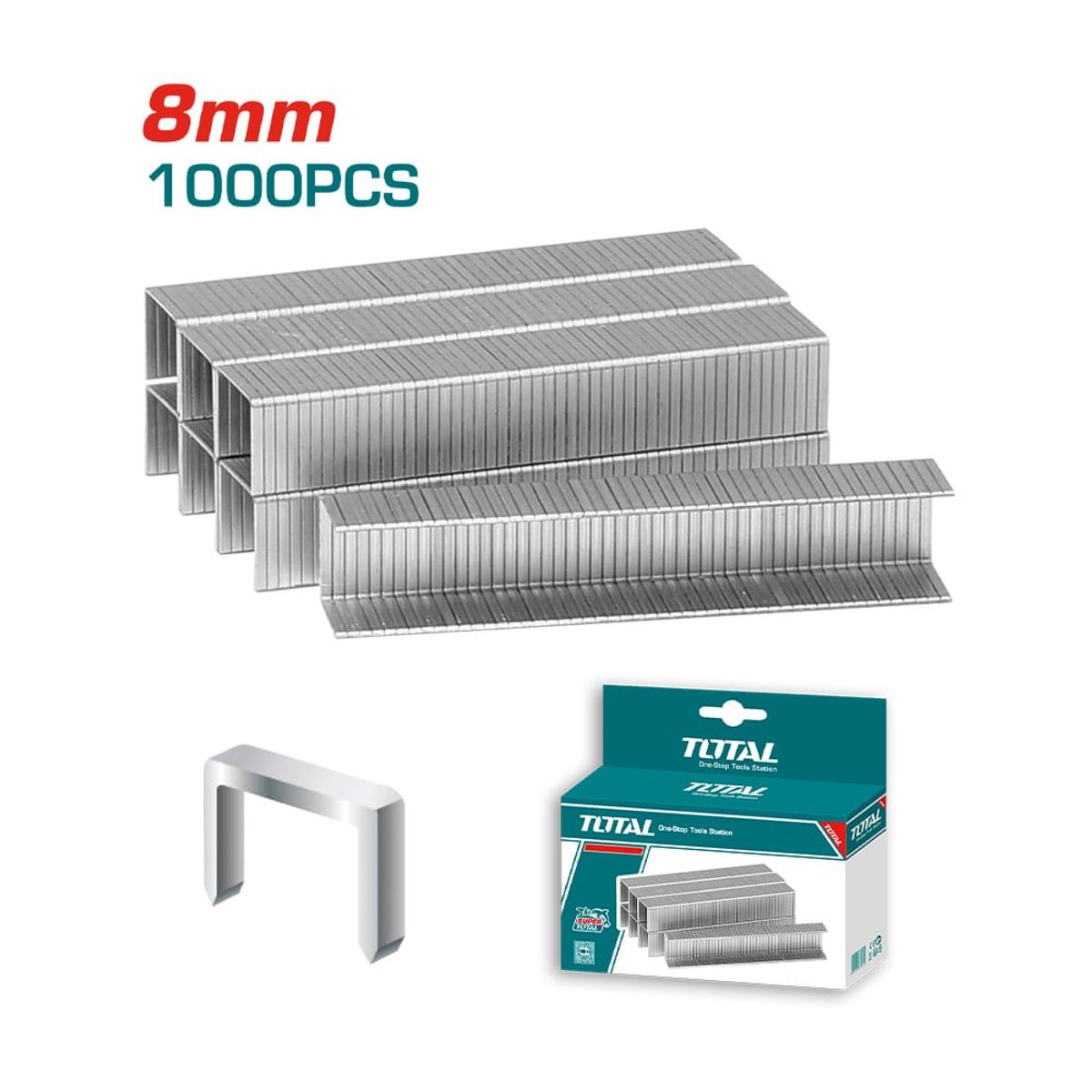 TOTAL TOOLS - Caja grapas 8x12mm 1000pzas TOTAL