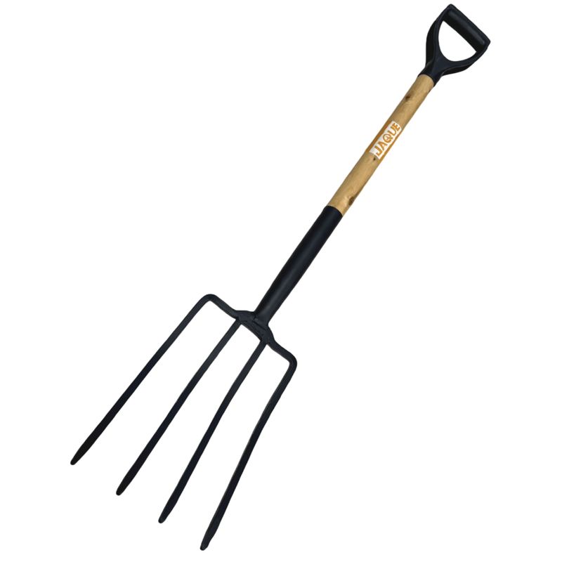 GENERICO - Horqueta Metal Mango Madera 4 Dientes