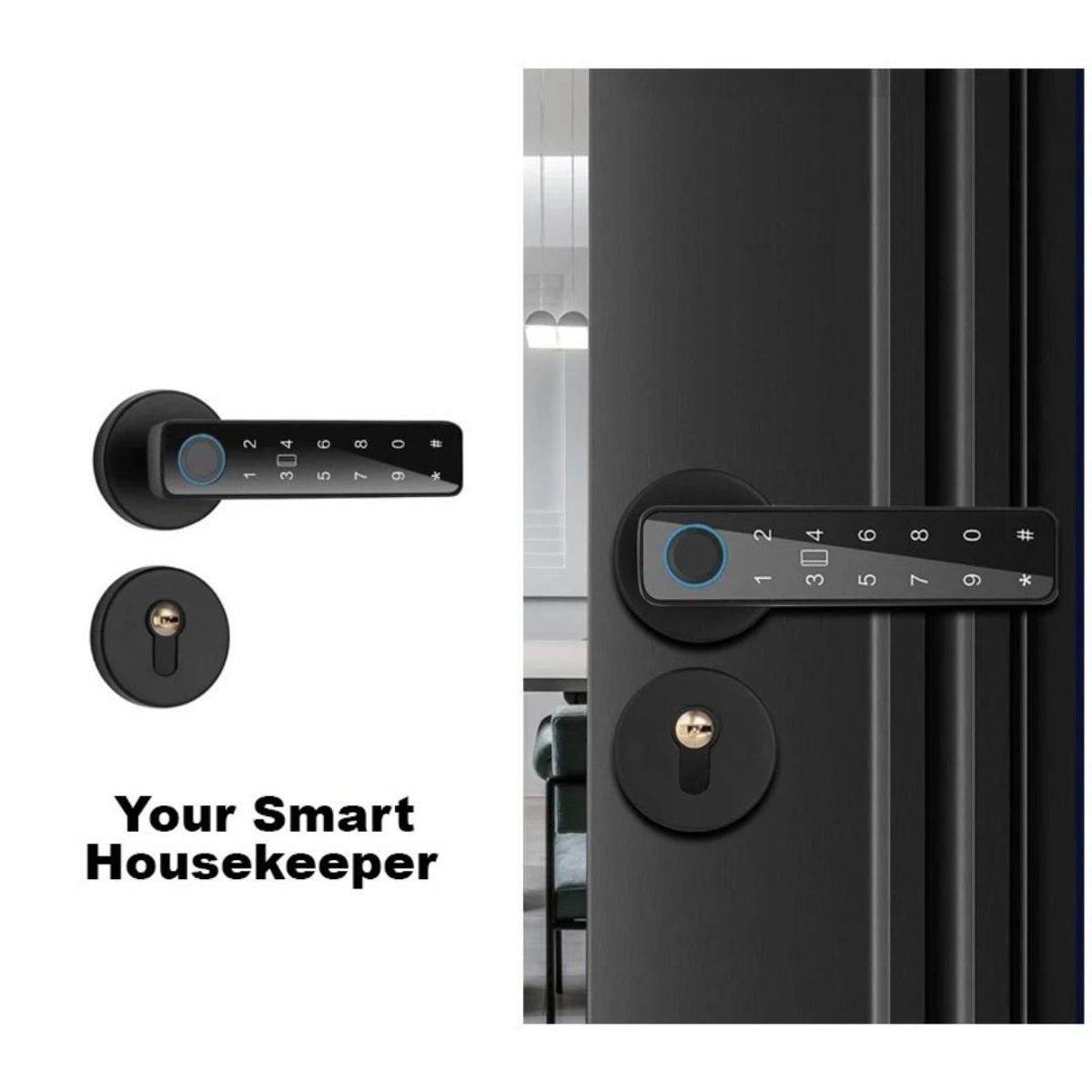 GENERICO - Cerradura Chapa Digital Electrónica Inteligente Wifi Huella