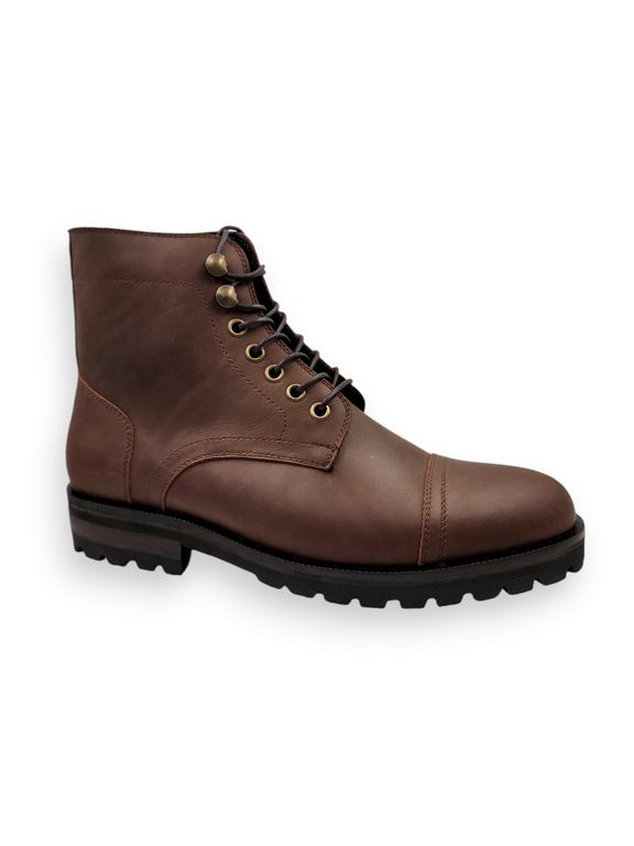BOTIN DE CUERO ARGENTINO CAFE PARA HOMBRE- DBX -