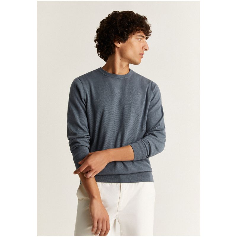 SCALPERS - Sweater Cuello Redondo Calavera Greyish Blue