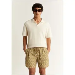 SCALPERS - Traje De Baño Estampado Étnico Taupe