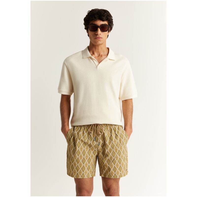 SCALPERS - Traje De Baño Estampado Étnico Taupe