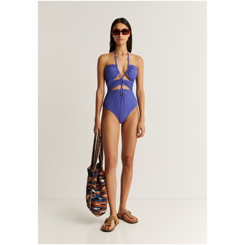 SCALPERS - Traje De Baño Vichy Lurex Blue