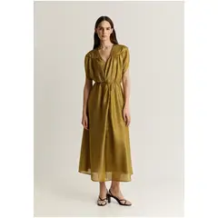 SCALPERS - Vestido Lurex Nudo Olive