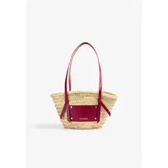 SCALPERS - Bolso Capazo Mini Rafia Burgundy