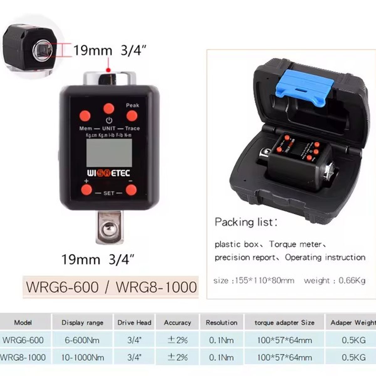 GENERICO - Adaptador De Par Digital Torquímetro