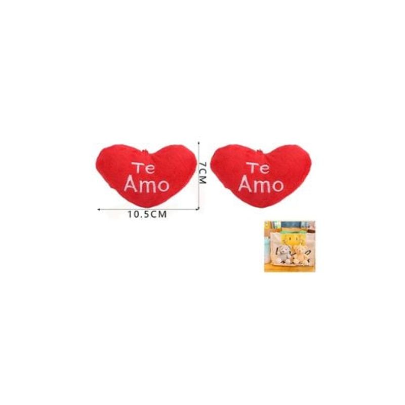 GENERICO - Llavero Corazón Te Amo Rojo 10 5x7 Cm