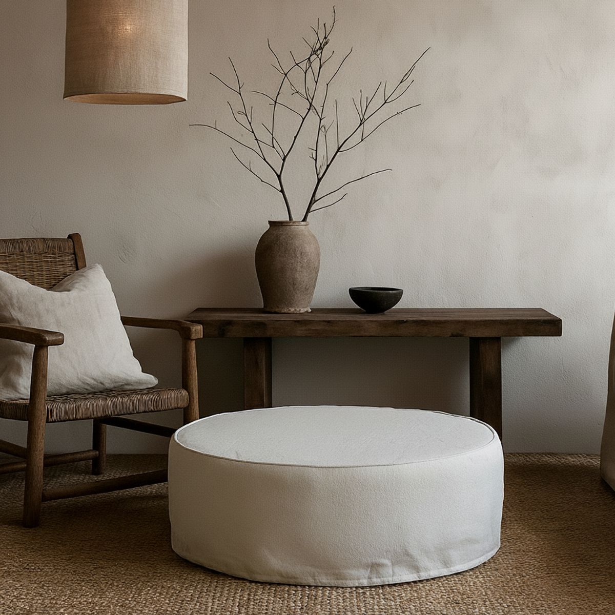 MILK - Pouf De Tela Leroy Beige