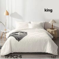 CUBRECAMA SEMI ACOLCHADO KING BLANCO